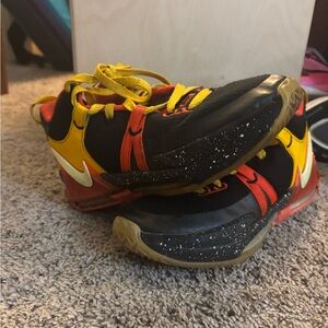 Nike LeBron Kids Black and Yellow Sneakers With Box